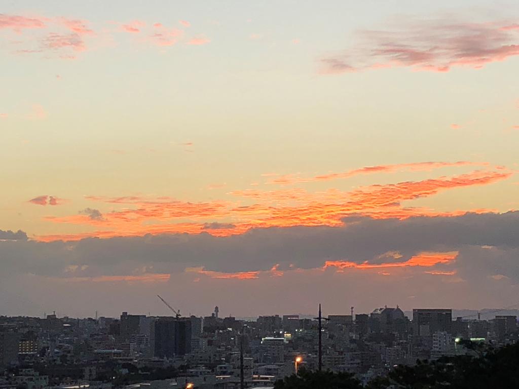 燃える夕焼け