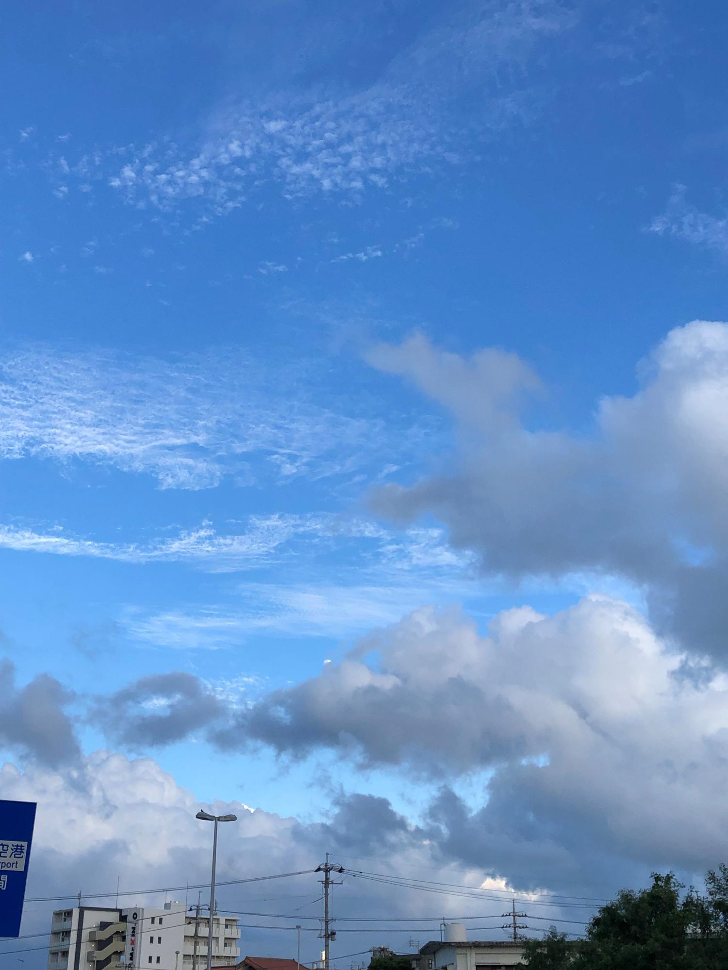 １７日（金曜）　１７：５３　月がかすかに見える