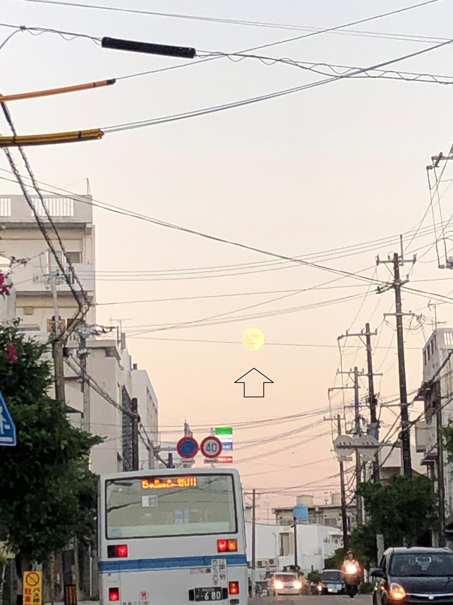 １９日（日曜）　１８：２７　月が見えるかな