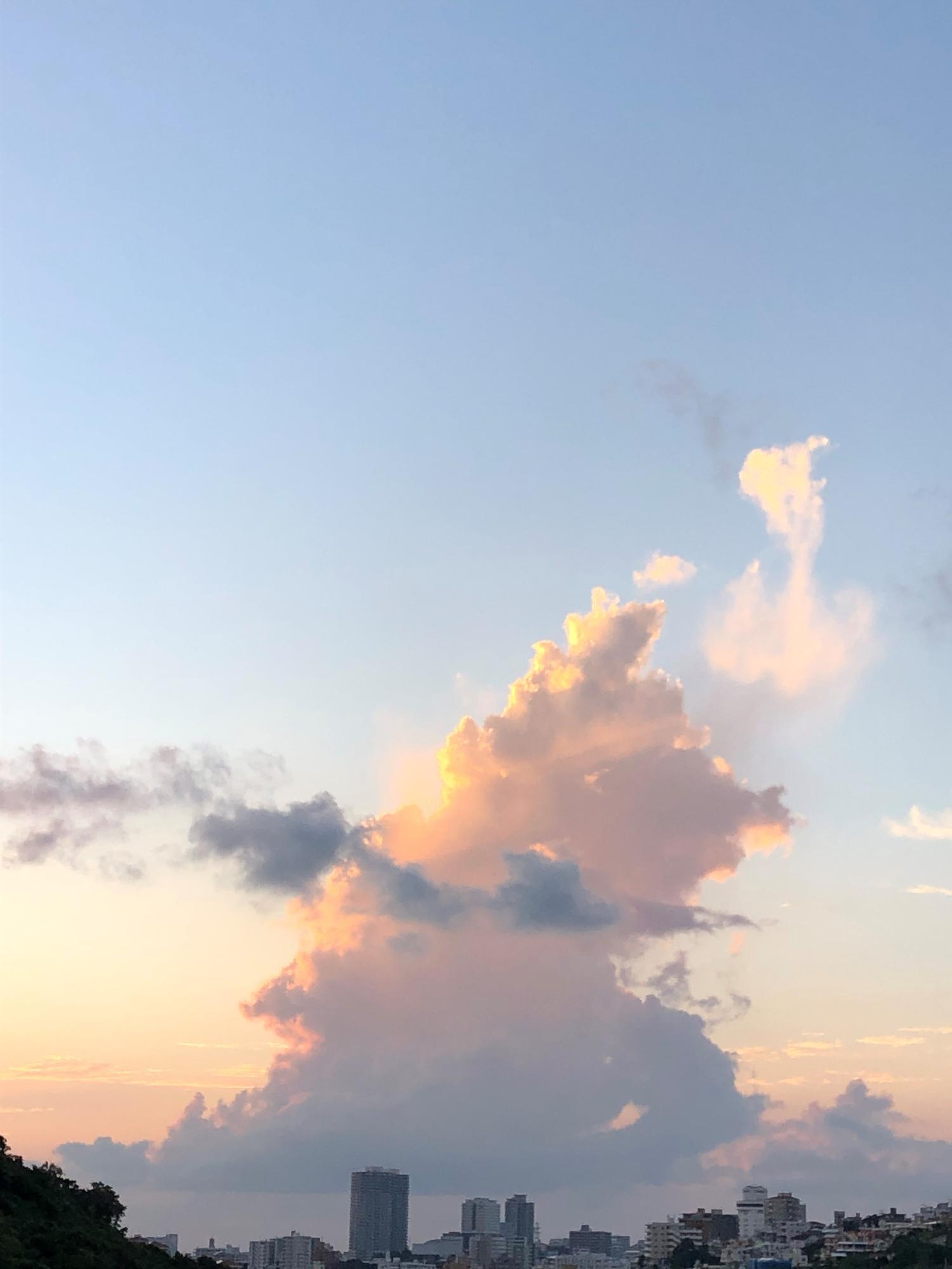 昨日夕方の雲