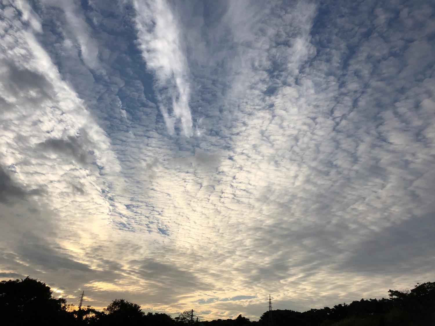 雲が一杯