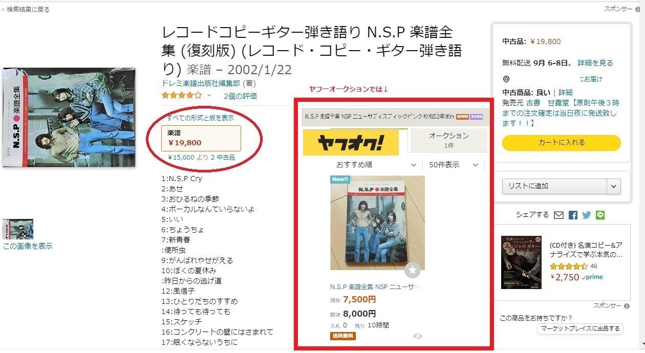 捨ててしまったN.S.P楽譜全集