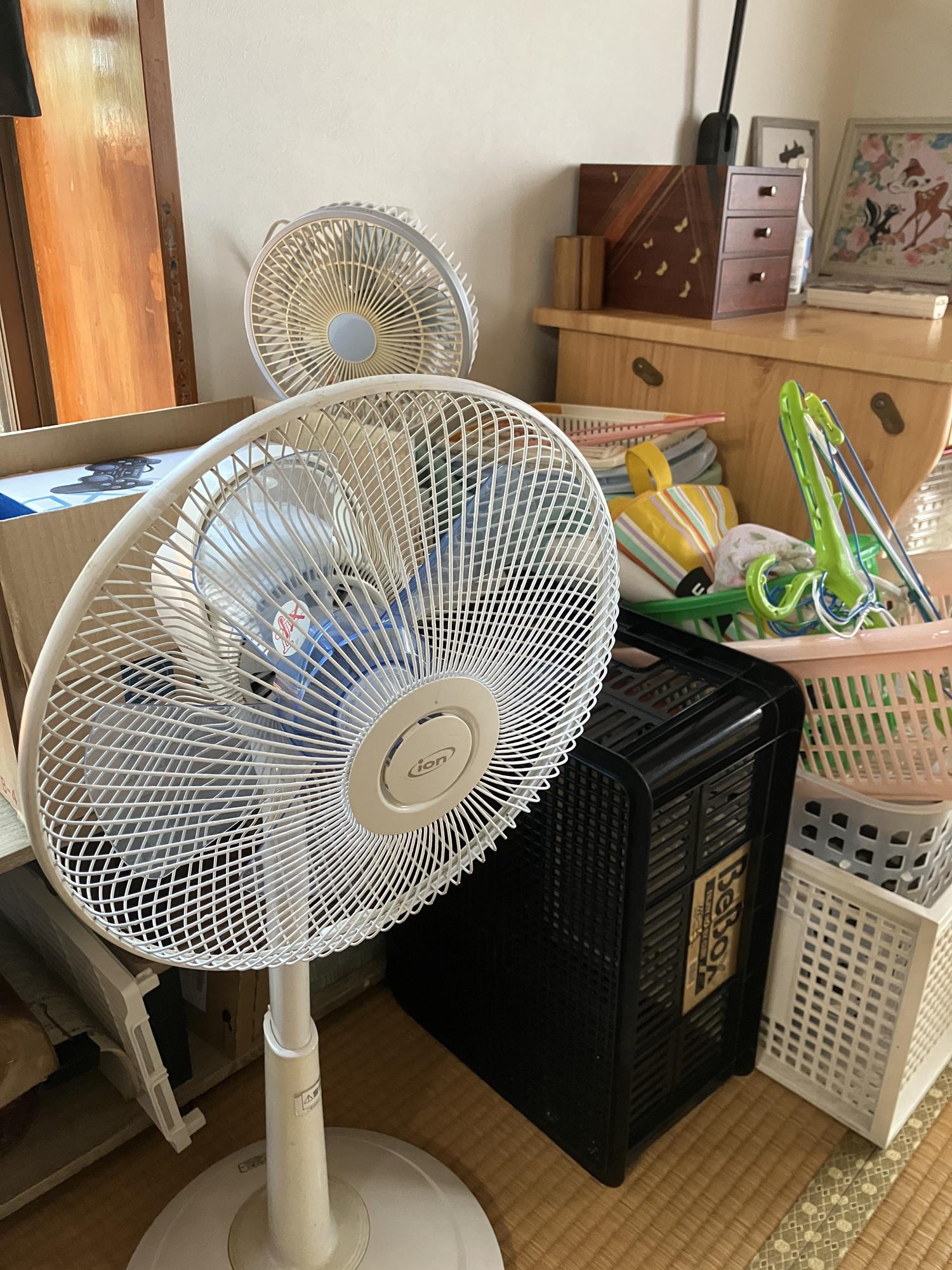 ペイントした後の扇風機